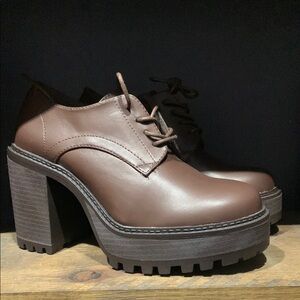 Chunky Brown Lace-Up Women's Shoes by Torrid